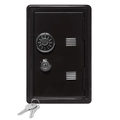 Mini cassaforte in metallo nero opaco con serratura a combinazione e chiavi per risparmi - Nero