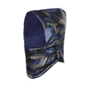 Waterproof PU camouflage balaclava with warm fleece lining and adjustable drawstring - Dark Blue Camo