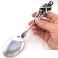 Cucchiaio gotico in acciaio inossidabile 316L con manico a scheletro e finitura lucida - Cucchiaio