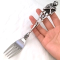 Fourchette gothique en acier inoxydable 316L avec manche tête de mort style vintage - Fourchette