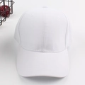 Minimalist plain white baseball cap in twill cotton with breathable eyelets design - Adjustable / White