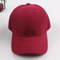 Classic burgundy cotton baseball cap with curved brim and six-panel crown design - Adjustable / Burgundy