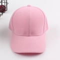 Classic pink cotton twill baseball cap for men and women with adjustable strap - Adjustable / Pink