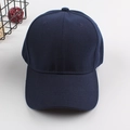 Classic dark blue cotton baseball cap with six-panel design and curved brim for men and women - Adjustable / Navy Blue