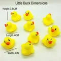 Mini yellow rubber duck toy with size specs 4x4x3.5cm for kids' bath time fun - 1PC / Yellow Little Duck