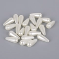 Creamy white teardrop ABS imitation pearls for DIY jewelry making and hair accessories - 6x14mm (100Pcs/Pack) / Beige
