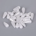 Creamy white teardrop ABS imitation pearls for DIY jewelry and hair accessories craft - 6x14mm (100Pcs/Pack) / White