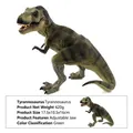 Realistic Tyrannosaurus Rex toy in green finish with adjustable jaw and squatting pose - Crouching Tyrannosaurus Rex Green (JZD03)