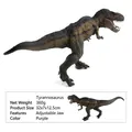 Brown and purple Tyrannosaurus dinosaur toy model with adjustable jaw, size 32x7x12.5cm - Walking Tyrannosaurus Rex Purple (JZD02)