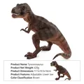 Brown Tyrannosaurus Rex dinosaur model with movable jaw and realistic skin texture - Crouching Tyrannosaurus Rex Brown (JZD05)