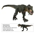 Green Tyrannosaurus dinosaur model with movable jaw and realistic skin textures - Walking Tyrannosaurus Rex Green (JZD04)