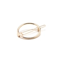 Minimalistische gouden ronde haarclip van legering met gladde metalen afwerking - Goud