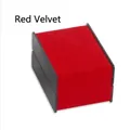 Square red velvet watch storage box with black trim and flip-up lid for jewelry packaging - 9.7X7.3X5.5cm / Red Velvet