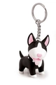 Creative Bull Terrier keychain charm with black and white cartoon puppy design - Black Dog (Bull Terrier)