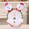 Cerchietto natalizio orso polare con orecchie in peluche bianco e maglia rossa - Stile Orso