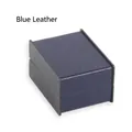 Navy blue PU leather watch storage gift box with lidded texture finish for jewelry - 9.7X7.3X5.5cm / Blue Lychee Pattern