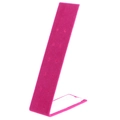 Detail view of L-shaped rose red velvet earring display stand with 24 holes - Rose Red