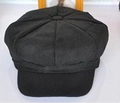 Classico berretto ottagonale nero in lana da donna in stile vintage retrò britannico - M (56-58cm) / Nero