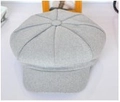 Casquette gavroche classique en laine grise pour femmes avec design à huit panneaux - M (56-58cm) / Gris clair