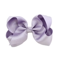Handmade purple satin bow hair clip for girls with elegant glossy fabric texture - Purple