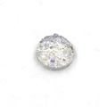 8mm iridescent round resin druzy stone set in a silver-colored metal setting - Iridescent White (9)