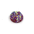 8mm ronde paarse hars druzy steen met iriserende glitter voor sieradenaccessoires - Paars iriserend (3)