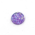 Single 8mm round purple resin gemstone with sparkling texture for jewelry making - Purple Druzy (8)