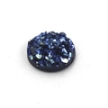 8mm dark blue round druzy resin cabochon with sparkling crystal texture for jewelry - Deep Blue Druzy (30)