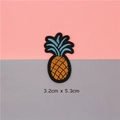 Pineapple embroidered patch with blue leaves and orange fruit for DIY clothes and bags - Blue Leaf Pineapple