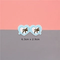 Tropical heart-shaped sunglasses patch with coconut tree embroidery for clothing DIY - Coconut Tree Glasses