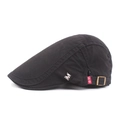 Gorra plana ajustable de algodón negro con logo M metálico lateral y etiqueta tejida - Ajustable / Negro