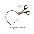 Halloween horror headband featuring a bloody scissor effect for scary costume cosplay - Scissors Through Head