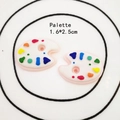 Set of two mini colorful resin palettes for DIY crafts and phone case decoration 1.6x2.5cm - Palette