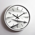 Orologio da parete moderno in acciaio inossidabile con quadrante geometrico 3D unico - Bianco