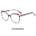Cat eye glasses frame in tortoiseshell finish and red eyebrow detail, TR90 material - Red Tortoise Frame