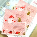 Pink Santa Claus and reindeer plastic self-sealing cookie bags for Christmas treats - 10*10+3 Christmas House