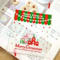 Christmas self-sealing OPP bag for cookies and candy with festive snowman patterns - 10*10+3 Merry Christmas Window