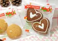 Christmas cookies in Santa Claus OPP self-sealing bags with red and green patterns - 10*10+3 Santa in Airplane