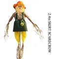 2.4m tall cute female scarecrow decoration with green skirt for Halloween party - Female Scarecrow with Skirt / 2.4m
