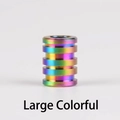 Perle de paracorde en alliage de titane TC4 arc-en-ciel pour EDC, grande taille - Grand / Coloré