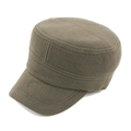Berretto militare marrone in pile da uomo con fodera termica spessa per l'inverno - Regolabile / Verde Militare