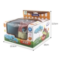 Brown bulldog prank biting hand game toy with teeth and 15.5cm retail box packaging - Shar Pei Style (1651A)