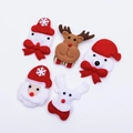 Set de 5 adornos navideños de fieltro con Papá Noel, muñecos de nieve y renos para DIY - Broche No Luminoso (Estilo Navideño)