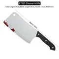 Realistische 30cm blutige Kunststoff-Hackmesser-Requisite für Halloween-Partys - Hackmesser