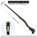Halloween snake head wizard wand prop for Lucius Malfoy cosplay in dark bronze finish - Non-Glow Wand - Snake Head Style