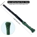 Luminous black and dark green wizard wand toy with wood texture for kids cosplay - Non-Glow Wand - Black Green