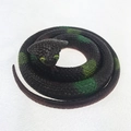 Jouet serpent cobra réaliste noir et vert avec une texture d'écailles détaillée - Cobra (Noir)