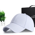 Classic white cotton golf baseball cap with minimalist design and premium packaging - One Size(56-58cm) / White