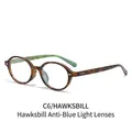 Retro oval tortoiseshell sunglasses with anti-blue light lenses and Y2K aesthetic - Tortoise Frame Anti-blue Lens