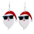 Kreative Weihnachtsmann-Ohrringe mit Sonnenbrille für festliche Weihnachtsdekoration - Weihnachtsmann mit Sonnenbrille